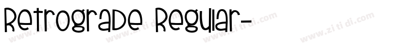 Retrograde Regular字体转换